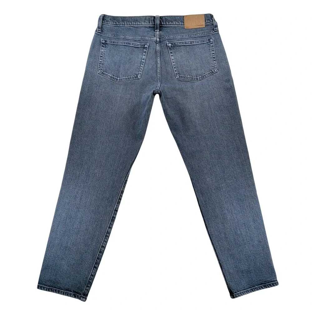 Madewell Mens Relaxed Taper Jeans Dark Wash Blue Stretch Denim 33x32 NC245